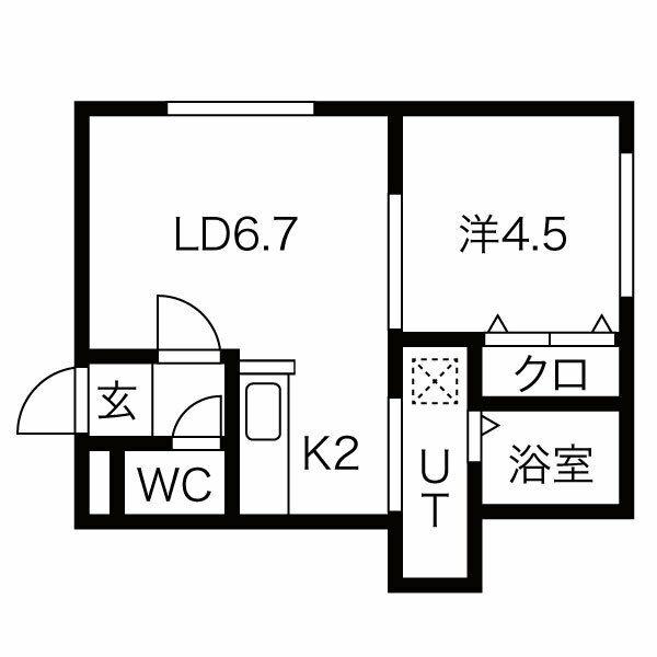 SMANIA(1LDK/4階)の間取り写真