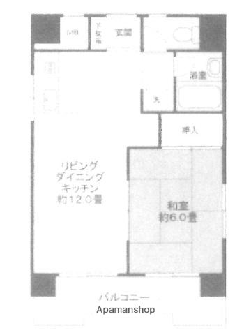朝日プラザ大手門(1LDK/4階)の間取り写真