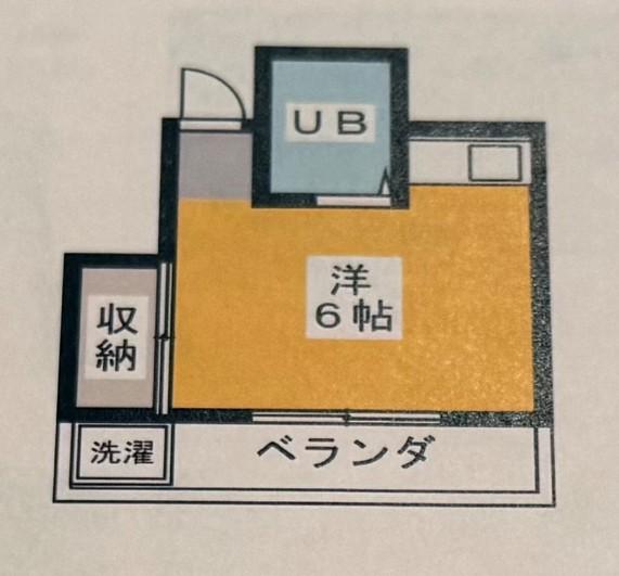 ハイム斉藤(ワンルーム/2階)の間取り写真