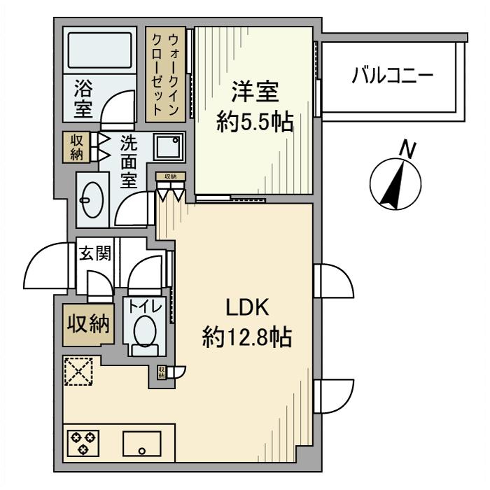 シティハウス文京小日向(1LDK/2階)の間取り写真