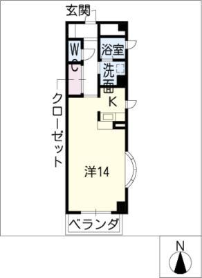 STATION池下(ワンルーム/5階)の間取り写真