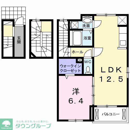 アロッジオEX(1LDK/3階)の間取り写真