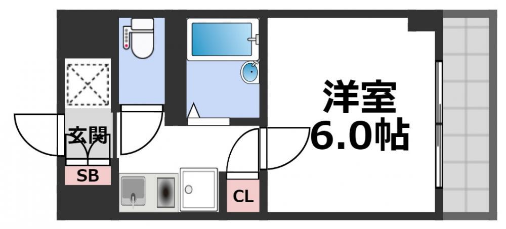 PS HIGASHI OSAKA(1K/7階)の間取り写真