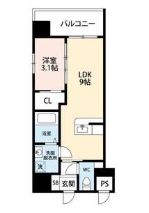 MODERN PALAZZO 大濠公園II(1LDK/4階)の間取り写真