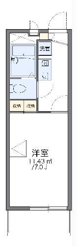 レオパレス13STONEII(1K/2階)の間取り写真