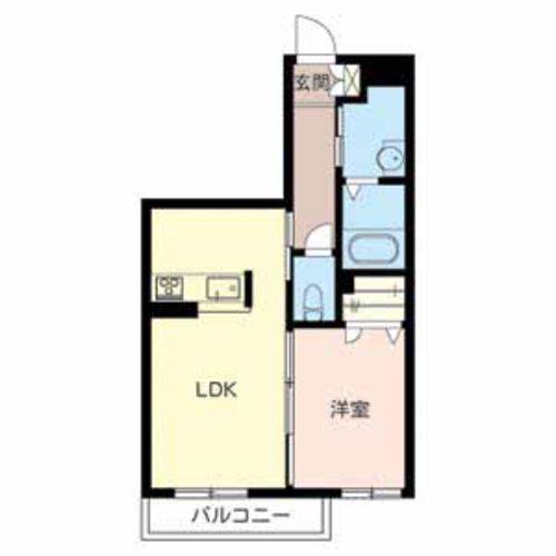 シャーメゾン南城戸(1LDK/1階)の間取り写真