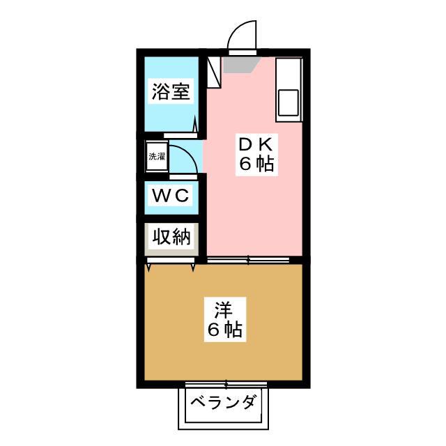 ディアコート・K(1DK/1階)の間取り写真