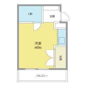 セジューネオオクラ(ワンルーム/3階)の間取り写真