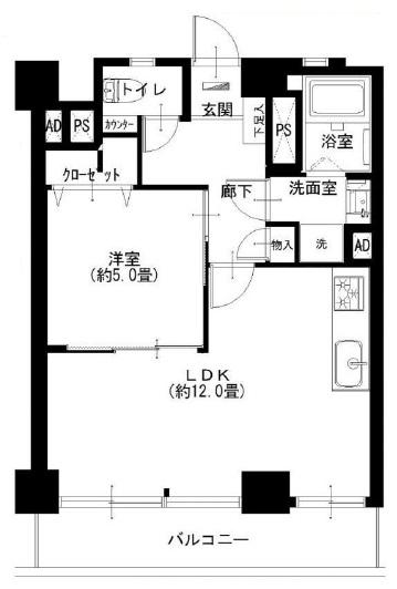 MSマンション(1LDK/8階)の間取り写真