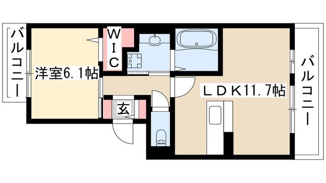 アイエス浮島(1LDK/3階)の間取り写真