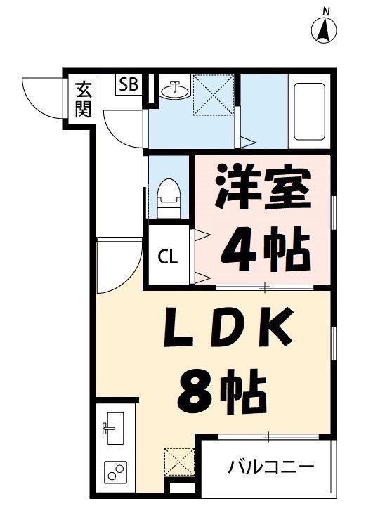 NKクレール宮原町(1LDK/3階)の間取り写真
