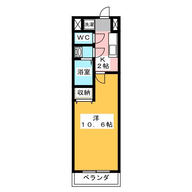 T‐STYLE(1K/4階)の間取り写真