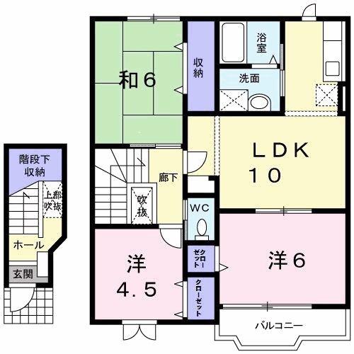 アンシャンテ(3LDK/2階)の間取り写真