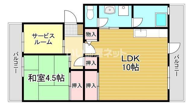 オアシス中曽根(1SLDK/1階)の間取り写真