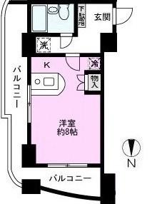 アネックス蒲生西町(ワンルーム/8階)の間取り写真