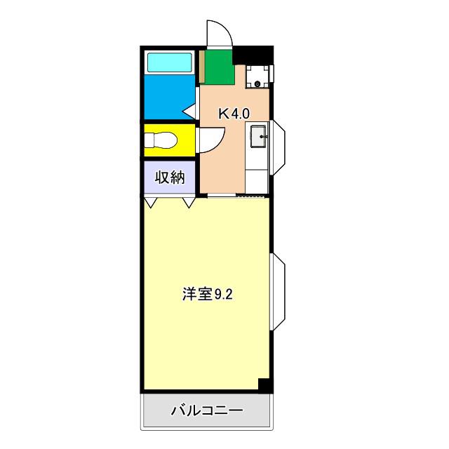 マンションパール(1K/3階)の間取り写真