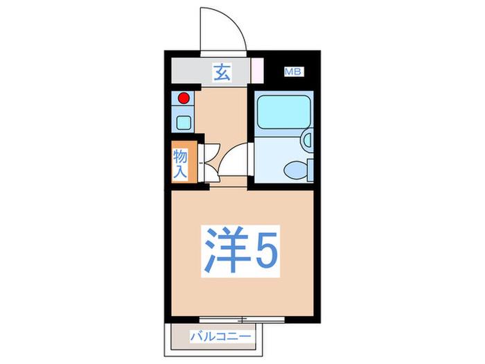 カーサ四谷(ワンルーム/4階)の間取り写真