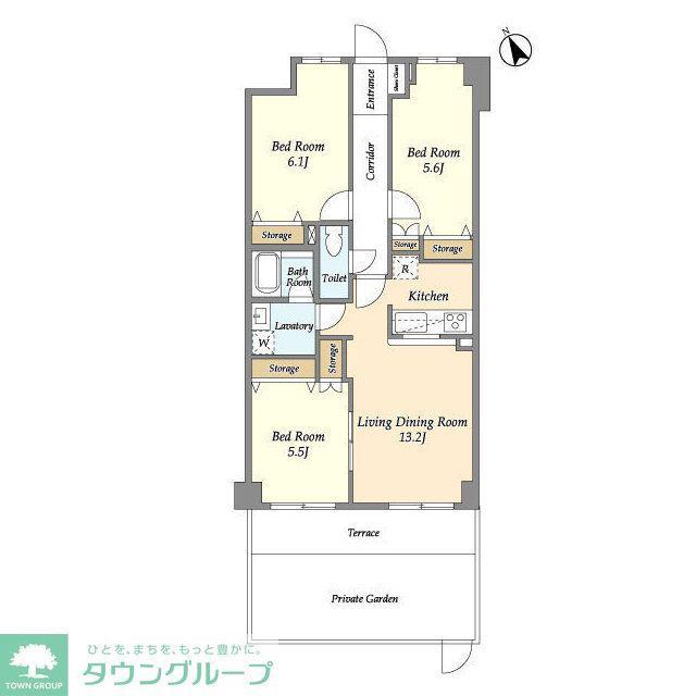 パークレジデンス市川(3LDK/4階)の間取り写真