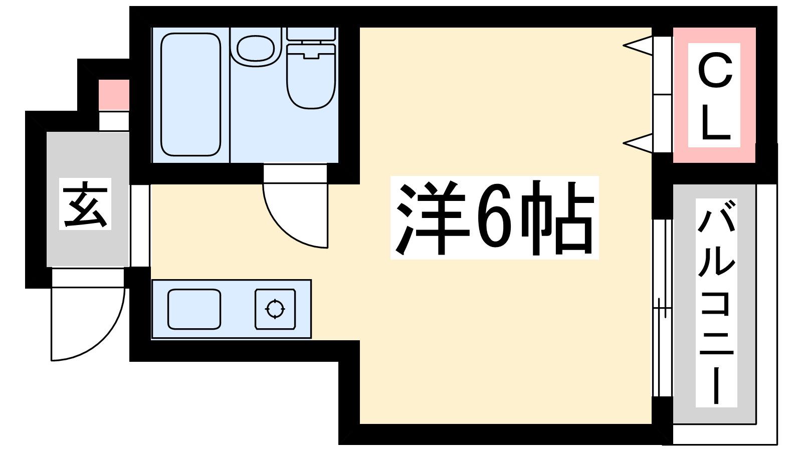 タカミビル(ワンルーム/3階)の間取り写真