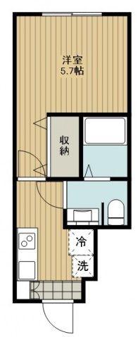 レベアス北千住(1K/1階)の間取り写真