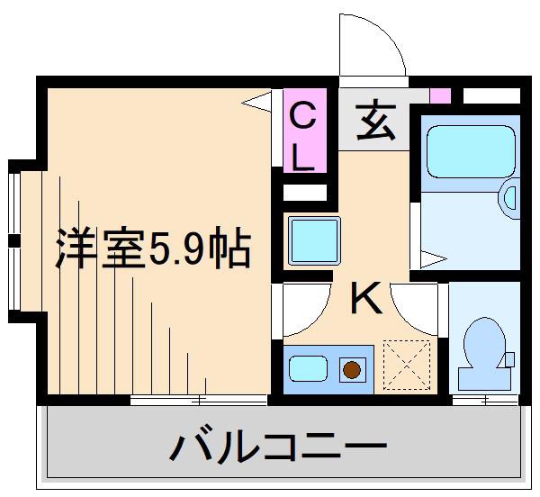 メゾンフェルミエ(1K/3階)の間取り写真