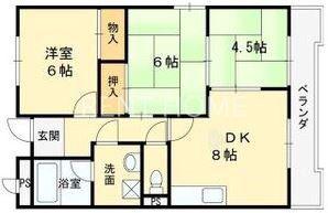 ミラーハイツタバタ(3LDK/3階)の間取り写真