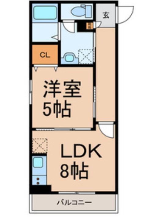 ルミナス船橋本町(1LDK/2階)の間取り写真