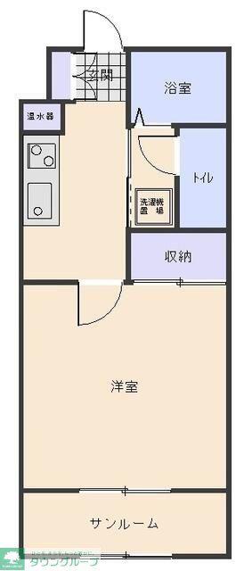 ヴィンダーバール愛(1K/1階)の間取り写真