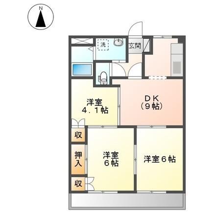 ACURO HILLS(3LDK/1階)の間取り写真