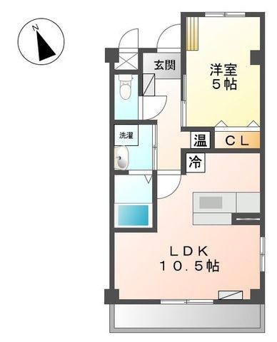 サウス HALE サウス ハレ(1LDK/2階)の間取り写真