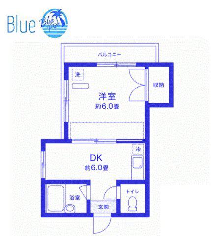 ベルデ藤沢(1DK/1階)の間取り写真