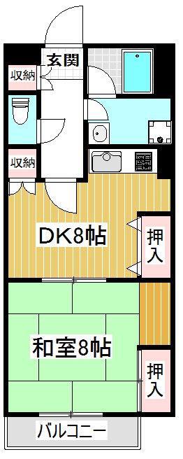 めぐみの里(1LDK/3階)の間取り写真