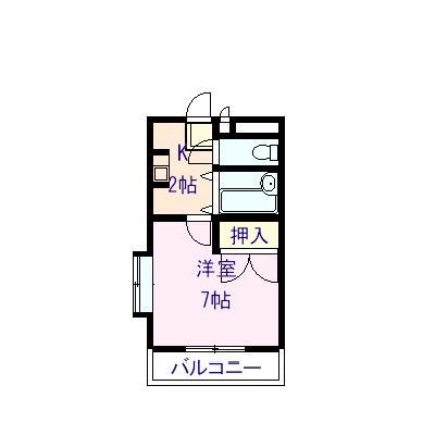 シングルス(1K/1階)の間取り写真