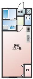 サン・FRIENDS北外山(ワンルーム/1階)の間取り写真