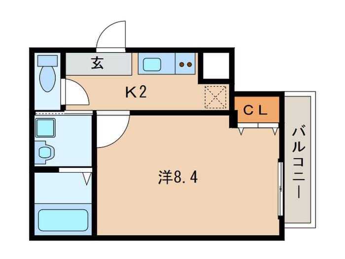 フジパレス仁川II番館(1K/1階)の間取り写真