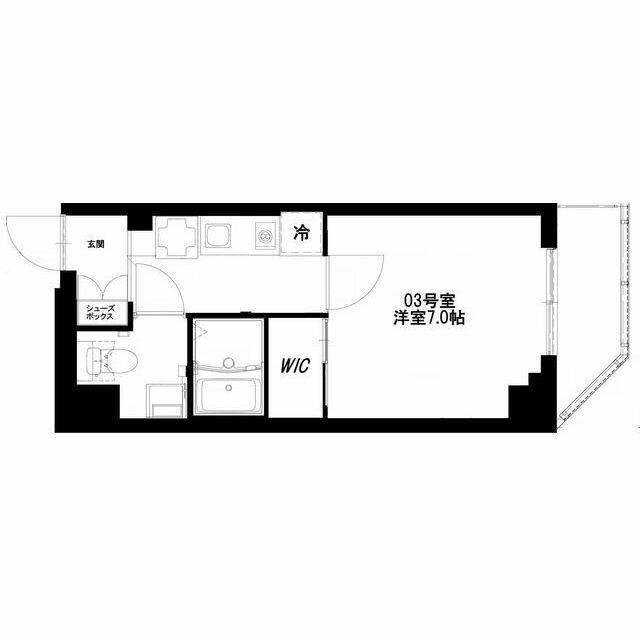 スタジオスクエア弘明寺(1K/3階)の間取り写真