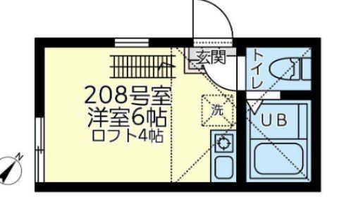 アレッセ保土ヶ谷(ワンルーム/2階)の間取り写真