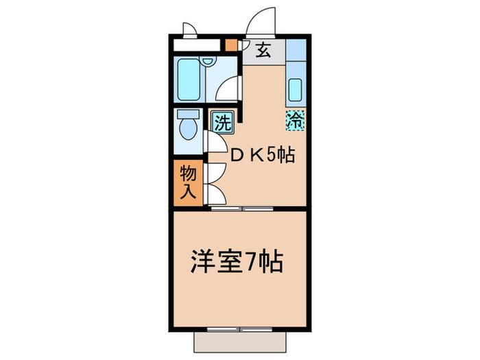セゾン 富士(1DK/1階)の間取り写真