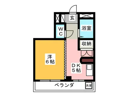 コーポ佐藤(1DK/4階)の間取り写真