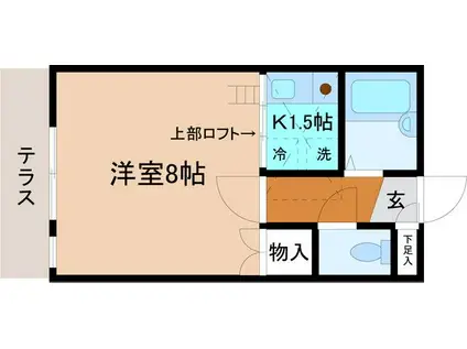 クレール小立野(1K/1階)の間取り写真