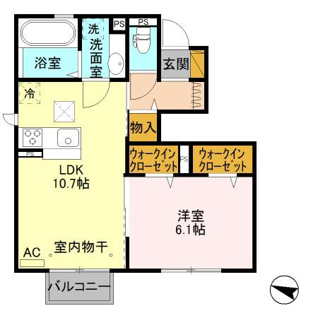 T&T 103(1LDK/1階)の間取り写真