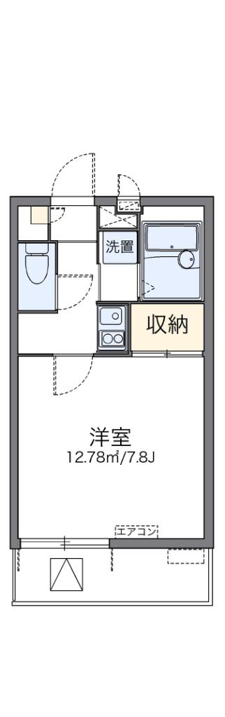 レオパレス曙(1K/3階)の間取り写真