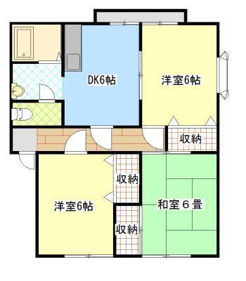 サンライフ南蔵王 A(3DK/1階)の間取り写真