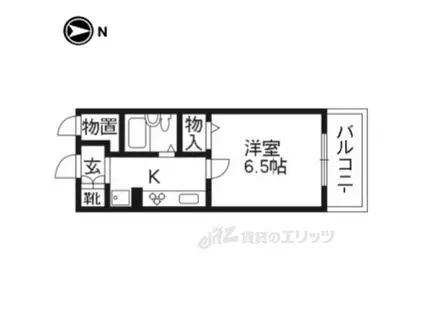 FLEX高野(1K/4階)の間取り写真