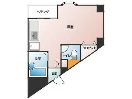 RITA新浦安(ワンルーム/3階)の間取り写真