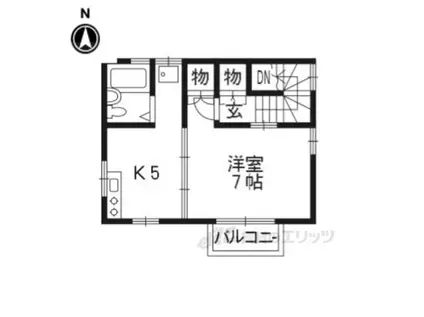 堀井ハイツ(1K/2階)の間取り写真