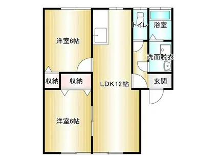 プレザント(2LDK/1階)の間取り写真