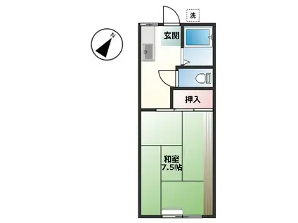 マイネストMAYA(1K/2階)の間取り写真