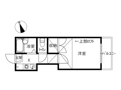サングローブ・天神町(1K/1階)の間取り写真