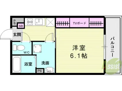 リブリ・Y.Y 響(1K/1階)の間取り写真